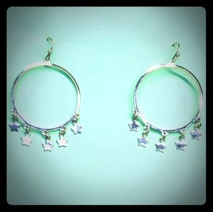 Hoop Star Dangle Earrings